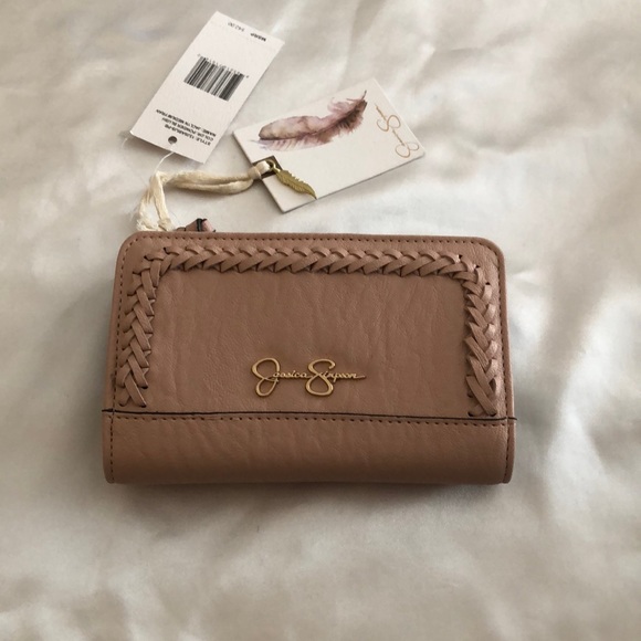 Jessica Simpson Jaclyn Medium Fran Faux Leather Wallet Color Powder Blush NWT - Picture 2 of 12